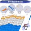 image100Pcs Small Paint Brushes Bulk Anezus Flat Top Acrylic Classroom Brush for Kids Mini Paint Brushes for Touch Up Crafts Detail PaintingFine Paint Brushes