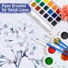 image100Pcs Small Paint Brushes Bulk Anezus Flat Top Acrylic Classroom Brush for Kids Mini Paint Brushes for Touch Up Crafts Detail PaintingFine Paint Brushes