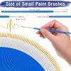 image100Pcs Small Paint Brushes Bulk Anezus Flat Top Acrylic Classroom Brush for Kids Mini Paint Brushes for Touch Up Crafts Detail PaintingFine Paint Brushes