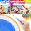 image100Pcs Small Paint Brushes Bulk Anezus Flat Top Acrylic Classroom Brush for Kids Mini Paint Brushes for Touch Up Crafts Detail PaintingFlat Paint Brushed