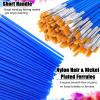 image100Pcs Small Paint Brushes Bulk Anezus Flat Top Acrylic Classroom Brush for Kids Mini Paint Brushes for Touch Up Crafts Detail PaintingFlat Paint Brushed