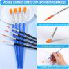 image100Pcs Small Paint Brushes Bulk Anezus Flat Top Acrylic Classroom Brush for Kids Mini Paint Brushes for Touch Up Crafts Detail PaintingMixed100Flat100Fine