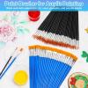 image100Pcs Small Paint Brushes Bulk Anezus Flat Top Acrylic Classroom Brush for Kids Mini Paint Brushes for Touch Up Crafts Detail PaintingMixed100Flat100Fine