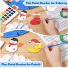 image100Pcs Small Paint Brushes Bulk Anezus Flat Top Acrylic Classroom Brush for Kids Mini Paint Brushes for Touch Up Crafts Detail PaintingMixed50Flat50Fine