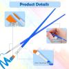 image100Pcs Small Paint Brushes Bulk Anezus Flat Top Acrylic Classroom Brush for Kids Mini Paint Brushes for Touch Up Crafts Detail PaintingMixed50Flat50Fine