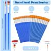 image100Pcs Small Paint Brushes Bulk Anezus Flat Top Acrylic Classroom Brush for Kids Mini Paint Brushes for Touch Up Crafts Detail PaintingMixed50Flat50Fine