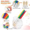 image10Pcs Paint Brushes for Kids Anezus Children Paint Brushes Toddler Large Chubby Kids Paint Brush Set for Preschool Daycare Classroom Washable Paint Acrylic PaintRound
