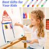 image10Pcs Paint Brushes for Kids Anezus Children Paint Brushes Toddler Large Chubby Kids Paint Brush Set for Preschool Daycare Classroom Washable Paint Acrylic PaintFlat