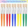 image10Pcs Paint Brushes for Kids Anezus Children Paint Brushes Toddler Large Chubby Kids Paint Brush Set for Preschool Daycare Classroom Washable Paint Acrylic PaintFlat