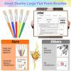 image10Pcs Paint Brushes for Kids Anezus Children Paint Brushes Toddler Large Chubby Kids Paint Brush Set for Preschool Daycare Classroom Washable Paint Acrylic PaintFlat
