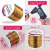 image18 Gauge Jewelry Wire for Jewelry Making Anezus Craft Wire Tarnish Resistant Copper Beading Wire for Jewelry Making Supplies and Crafting 18 Gauge GoldAntique Bronze