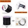 image18 Gauge Jewelry Wire for Jewelry Making Anezus Craft Wire Tarnish Resistant Copper Beading Wire for Jewelry Making Supplies and Crafting 18 Gauge GoldBlack
