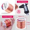 image18 Gauge Jewelry Wire for Jewelry Making Anezus Craft Wire Tarnish Resistant Copper Beading Wire for Jewelry Making Supplies and Crafting 18 Gauge GoldCopper
