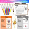 image30Pcs Paint Brushes Anezus Round Paint Brushes for Kids Classroom Toddlers Paint Brush Set for Touch Up Preschool Daycare Washable Acrylic Paint Pumpkin PaintingRound