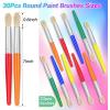 image30Pcs Paint Brushes Anezus Round Paint Brushes for Kids Classroom Toddlers Paint Brush Set for Touch Up Preschool Daycare Washable Acrylic Paint Pumpkin PaintingRound