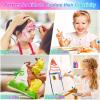 image30Pcs Paint Brushes Anezus Round Paint Brushes for Kids Classroom Toddlers Paint Brush Set for Touch Up Preschool Daycare Washable Acrylic Paint Pumpkin PaintingRound