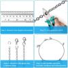 image50 Feet Stainless Steel Chains for Jewelry Making Anezus Jewelry Chain Bulk Small Metal Chains with 100 Jump Rings 30 Lobster Clasps for Necklace Making Bracelet DIY