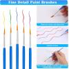 image50 Pcs Flat Paint Brushes for Touch Up Anezus Small Paint Brushes for Classroom Crafts Paint Brushes for Acrylic Painting Watercolor Canvas Face Paintinground