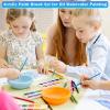 image50 Pcs Flat Paint Brushes for Touch Up Anezus Small Paint Brushes for Classroom Crafts Paint Brushes for Acrylic Painting Watercolor Canvas Face Paintinground
