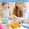 image50 Pcs Flat Paint Brushes for Touch Up Anezus Small Paint Brushes for Classroom Crafts Paint Brushes for Acrylic Painting Watercolor Canvas Face Paintingflat and round