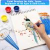 image50 Pcs Flat Paint Brushes for Touch Up Anezus Small Paint Brushes for Classroom Crafts Paint Brushes for Acrylic Painting Watercolor Canvas Face Paintingflat and round