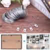 image60 Pcs D Ring Picture Hangers Anezus Picture Hanging Kit Including 60 Pcs DRing Picture Hangers with Screws and 100 Feet Picture Hanging Wire