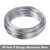 imageAluminum Wire Anezus 9 Gauge Bendable Metal Wire Armature Aluminum Craft Wire for Wreath Making Beading Floral Silver 3 mm Thickness9 Gauge3 mm