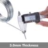 imageAluminum Wire Anezus 9 Gauge Bendable Metal Wire Armature Aluminum Craft Wire for Wreath Making Beading Floral Silver 3 mm Thickness9 Gauge3 mm