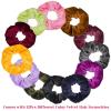 imageAnezus 100 Pcs Hair Clips Snap Hair Barrettes with 12 Pcs Velvet Scrunchies for Women Girls Hair Accessories