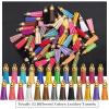 imageAnezus 100Pcs Craft Tassel Set  50 Tassels 25 Lobster Clasp Keychains 25 Rings for Acrylic Keychains Gold