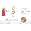 imageAnezus 100Pcs Craft Tassel Set  50 Tassels 25 Lobster Clasp Keychains 25 Rings for Acrylic Keychains Gold