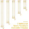imageAnezus 10Pcs Necklace and Bracelet Extenders Silver Chain Extenders for Jewelry Making Assorted SizesGold