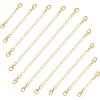 imageAnezus 10Pcs Necklace and Bracelet Extenders Silver Chain Extenders for Jewelry Making Assorted SizesGold