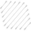 imageAnezus 10Pcs Necklace and Bracelet Extenders Silver Chain Extenders for Jewelry Making Assorted SizesSilver