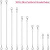imageAnezus 10Pcs Necklace and Bracelet Extenders Silver Chain Extenders for Jewelry Making Assorted SizesSilver