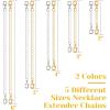 imageAnezus 10Pcs Necklace and Bracelet Extenders Silver Chain Extenders for Jewelry Making Assorted SizesSilver and Gold