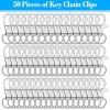 imageAnezus 150 Pcs Swivel Key Chain Lanyard Carabiner Hook for Key Chain Rings Lanyard