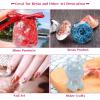 imageAnezus 178 Pack Resin Jewelry Making Supplies Kit for Resin Slime Nail Art Resin Art Supplies Jewelry Making Kit with Resin Glitter Wheel Gears Dry Flowers