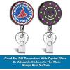 imageAnezus 2 Pack Retractable Badge Holder Badge Reels Clip Retractable Keychain Heavy Duty ID Badge Holder Retractable with Belt Clip Key Ring for Name Card Keycard