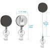 imageAnezus 2 Pack Retractable Badge Holder Retractable Keychain Heavy Duty ID Card Badge Holder Retractable Reel Clip with Key Ring Belt Clip for Name Card Keycard