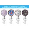 imageAnezus 2 Pack Retractable Badge Holder Retractable Keychain Heavy Duty ID Card Badge Holder Retractable Reel Clip with Key Ring Belt Clip for Name Card Keycard