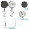 imageAnezus 2 Pack Retractable Badge Holder Retractable Keychain Heavy Duty ID Card Badge Holder Retractable Reel Clip with Key Ring Belt Clip for Name Card Keycard