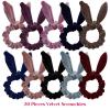 imageAnezus 20 Pack Velvet Scrunchies Hair Bobble Elastics Rabbit Ear Hair Scrunchy Women Hair ties 10 Colors