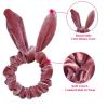imageAnezus 20 Pack Velvet Scrunchies Hair Bobble Elastics Rabbit Ear Hair Scrunchy Women Hair ties 10 Colors