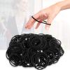 imageAnezus 200 Pcs Black Elastics Hair Ties Small Bulk Hair Ties Hair Bands 4mmBlack