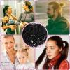 imageAnezus 200 Pcs Black Elastics Hair Ties Small Bulk Hair Ties Hair Bands 4mmBlack