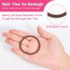 imageAnezus 200 Pcs Black Elastics Hair Ties Small Bulk Hair Ties Hair Bands 4mmNeutral
