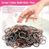 imageAnezus 200 Pcs Black Elastics Hair Ties Small Bulk Hair Ties Hair Bands 4mmNeutral