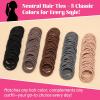 imageAnezus 200 Pcs Black Elastics Hair Ties Small Bulk Hair Ties Hair Bands 4mmNeutral