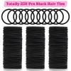 imageAnezus 250 Pcs Black Elastics Small Hair Ties Elastics Small Hair Rubber Bands Accessories Ponytail Holders for Women Girls Baby Toddlers Men with Thick Straight Curly Hair 3 mm